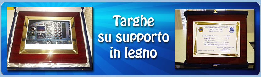 Targhe legno/ottone